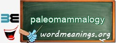 WordMeaning blackboard for paleomammalogy